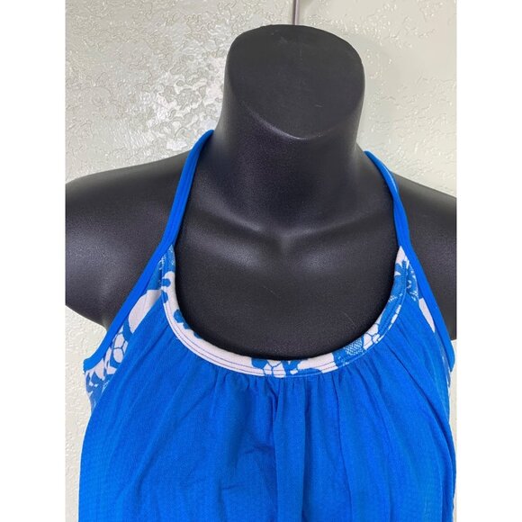 Lululemon Blue Racerback No Limits Tank Top W/ Built In Sports Bra Size Medium - Picture 4 of 11